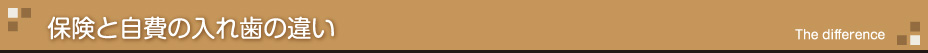 保険と自費の入れ歯の違い